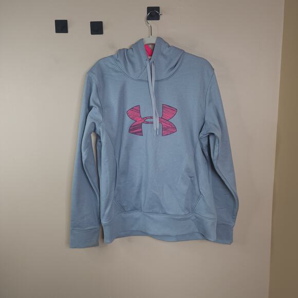 Under Armour Small Semi-Fitted Sweatshirt in Grey and Pink Size L - Picture 1 of 10